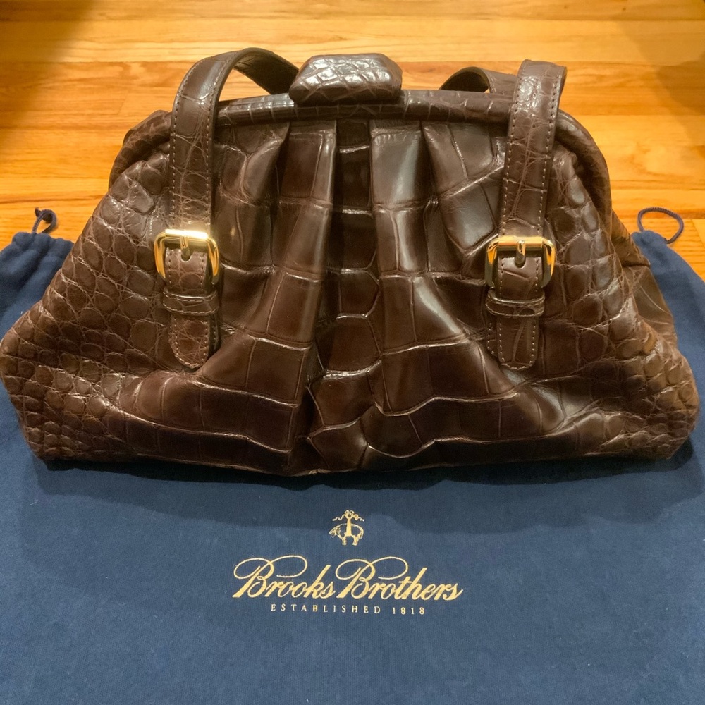 Brooks Brothers Alligator Soft Frame Bag